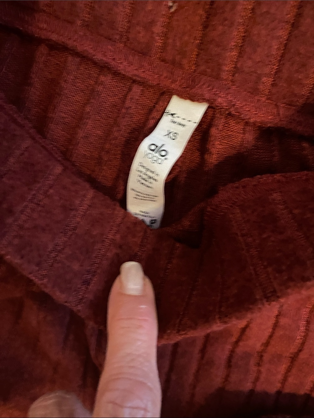 ALO Yoga Ribbed Bralette & Shorts set! BottomXS, Bra SM in Burgundy - Picture 3 of 3